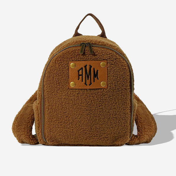 Monogrammed Mini Sherpa Backpack