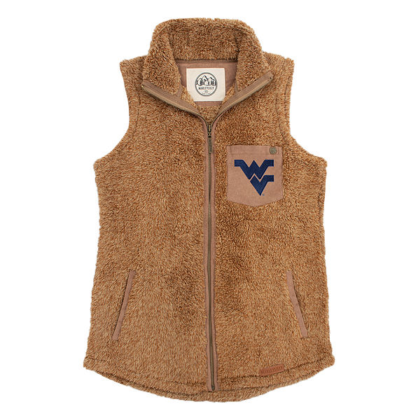 West Virginia Mountaineers Sherpa Vest in Camel