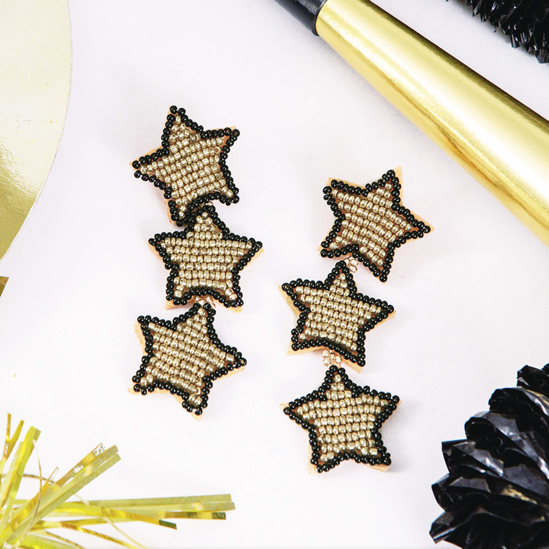 Astra Triple Star Earrings