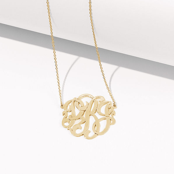 small gold plated custom personal necklace