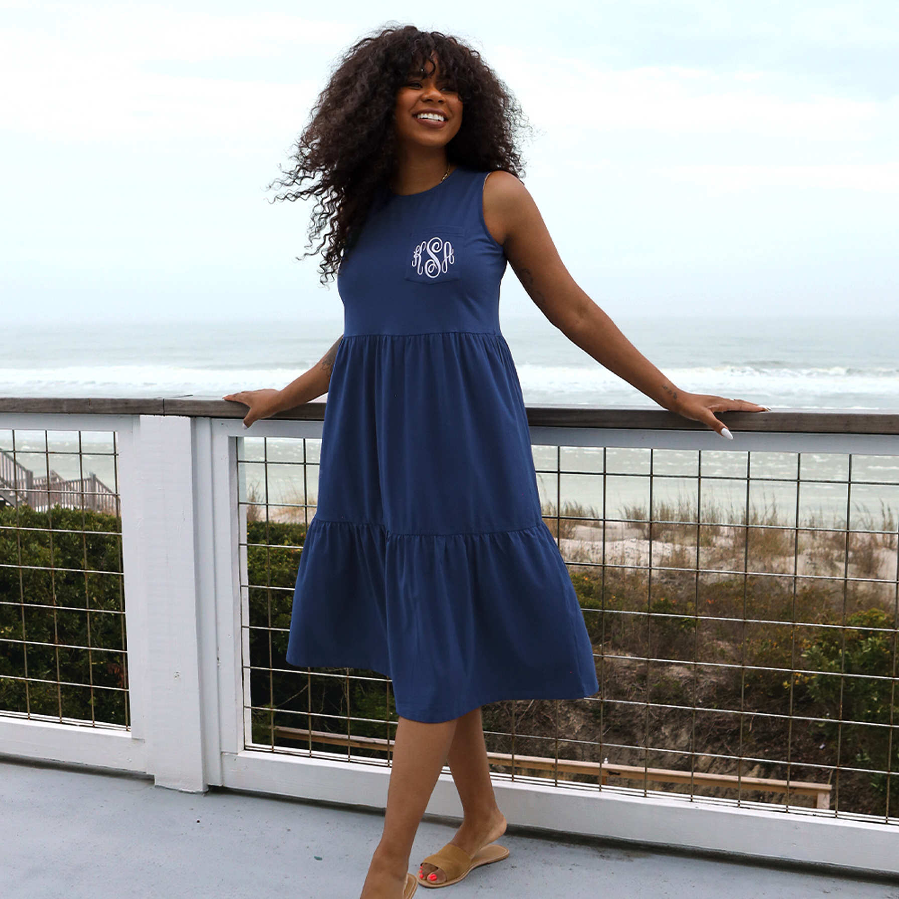 Melody Sonata Ruffle Midi Dress
