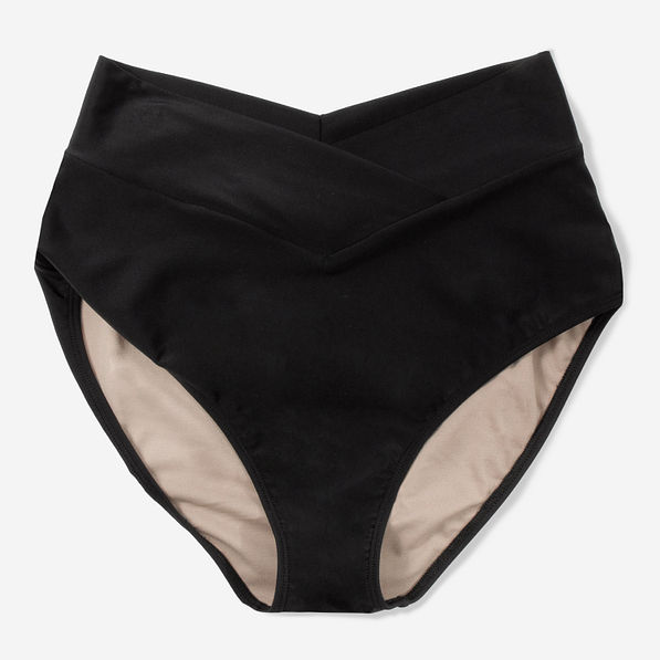 high waisted bikini bottoms in black