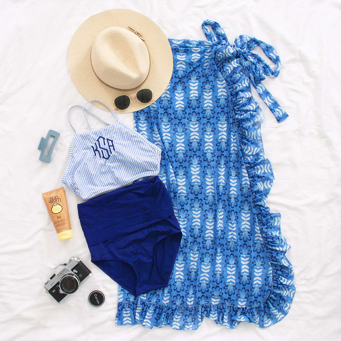 Navy Mesh Sarong main image 1