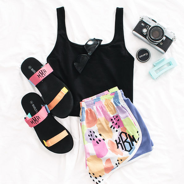 Monogrammed Summer Slides
