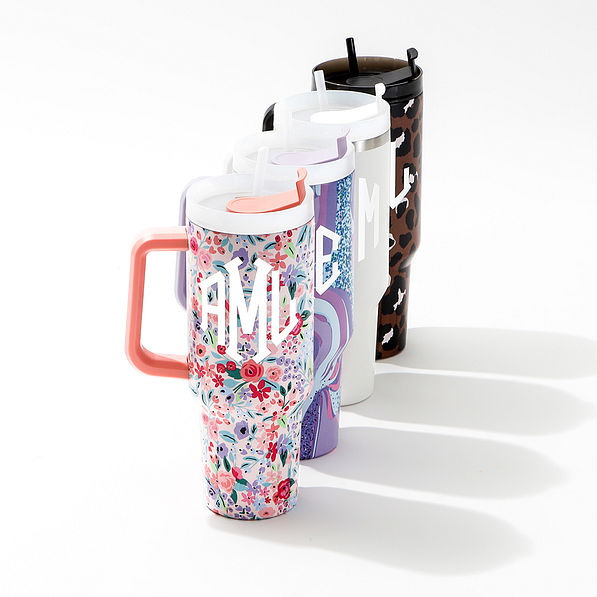 Personalized Insulated Tumbler with Handle