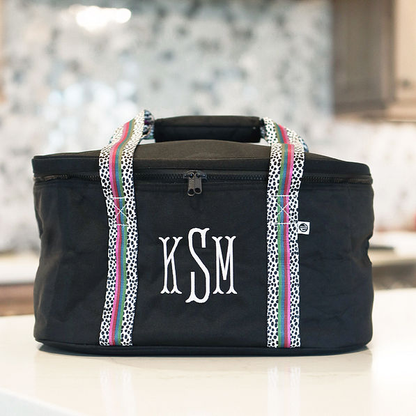 Monogrammed Slow Cooker Carrier