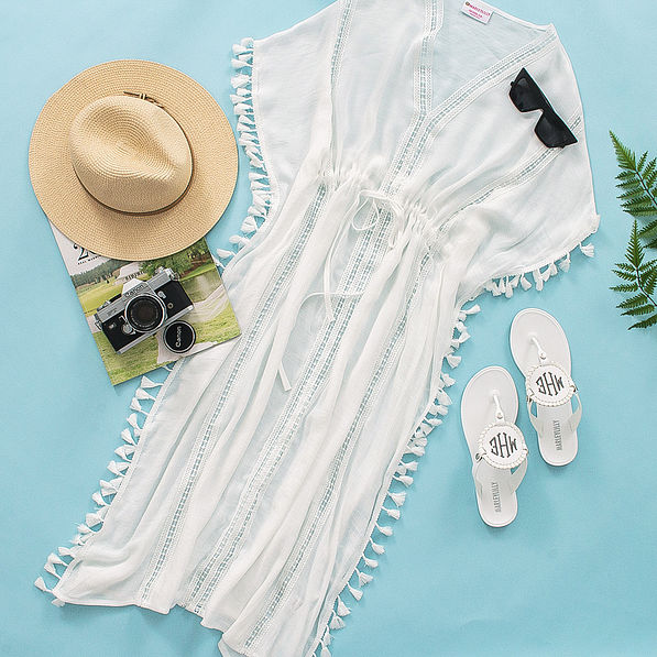 white caftan swimsuit cover up
