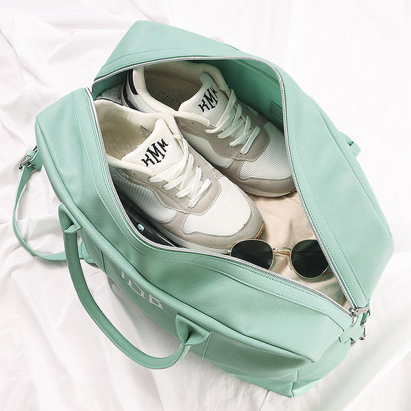 Inside of Mint Duffel Weekender