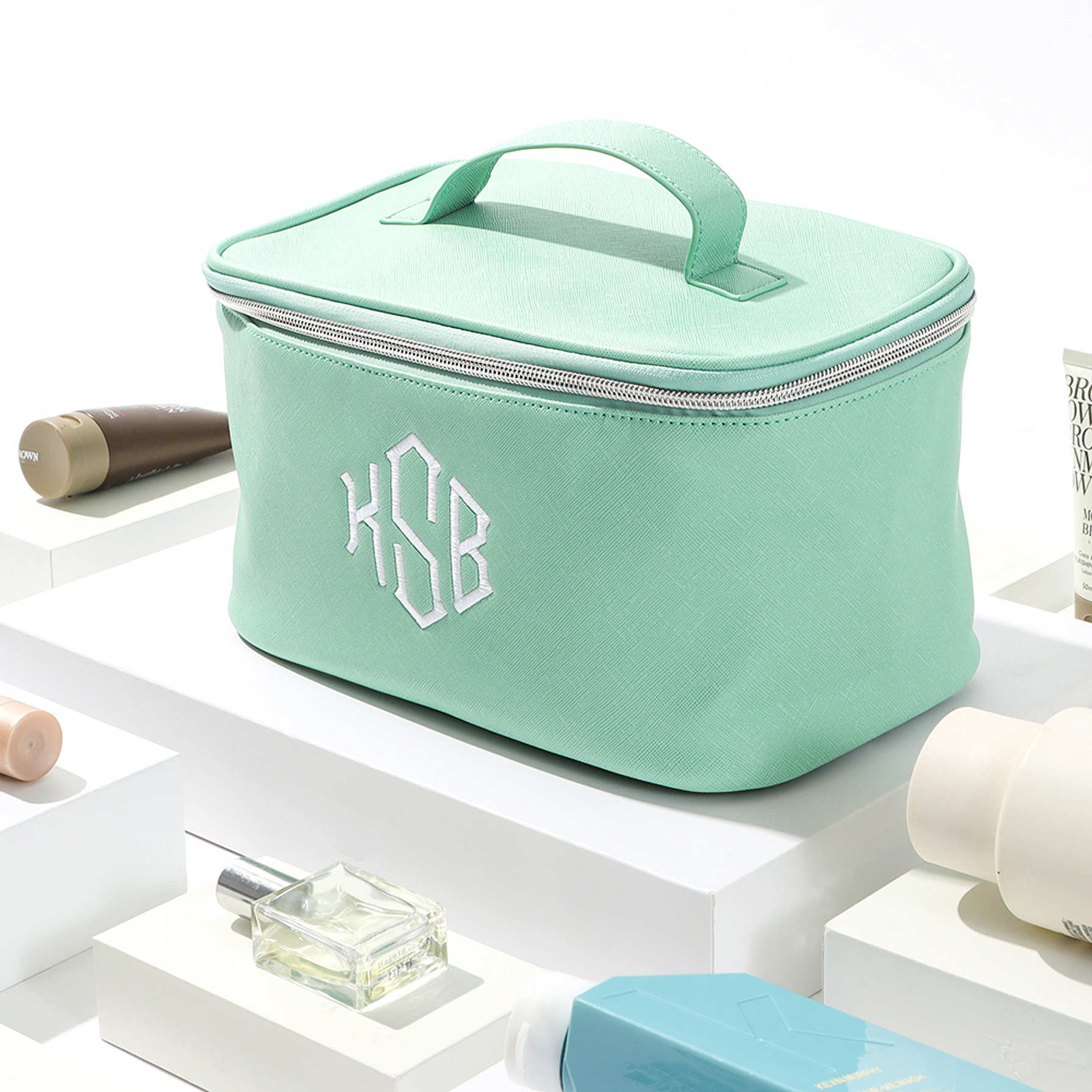 Personalized Saffiano Train Case Marleylilly