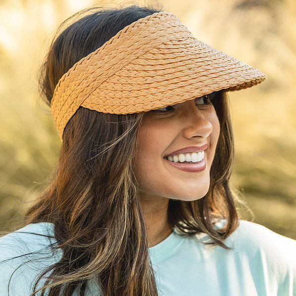 packable sun visor up close