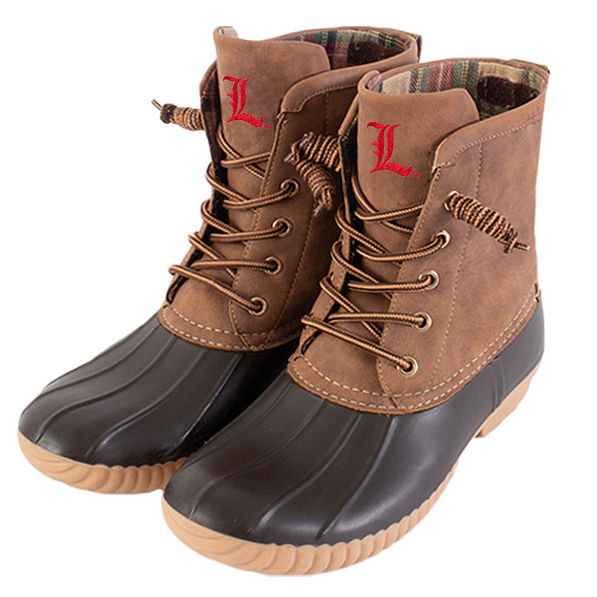 Louisville Cardinals Duck Boots in Brown