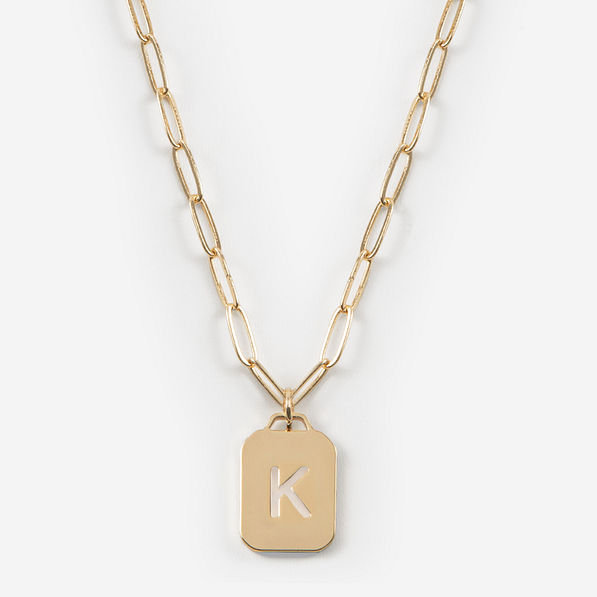 Initial Tag Necklace