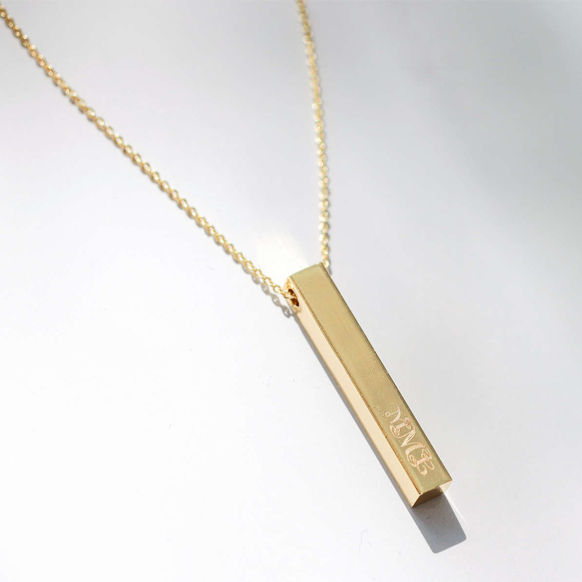 Personalized Verticle Bar Necklace