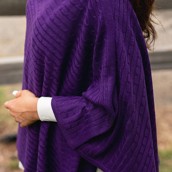 tcu poncho up close