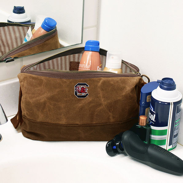 Gamecocks Dopp Kit filled with toiletries