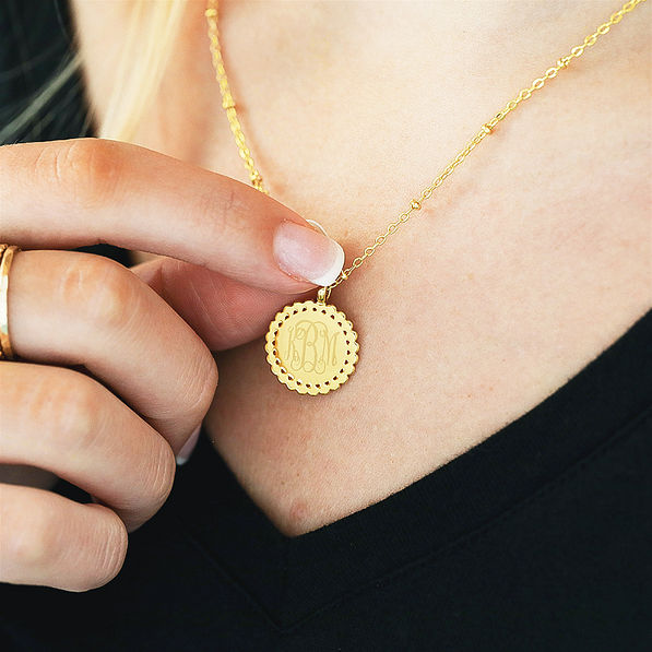 personalized sunshine necklace in gold