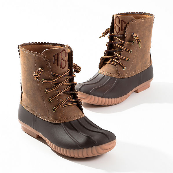 Monogrammed Scalloped Duck Boots - Marleylilly