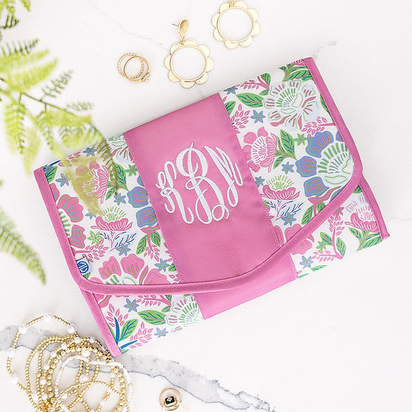 Monogrammed Travel Jewelry Organizer