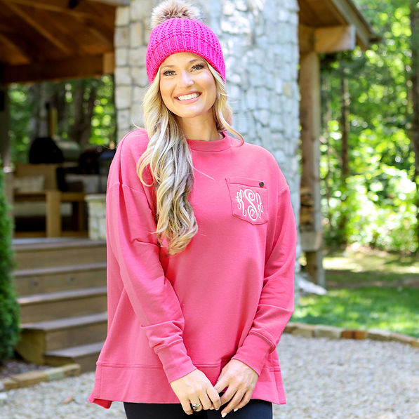 Pink Khaki Patch And Print Detail Hooded Oversize Sweatshirt 19043