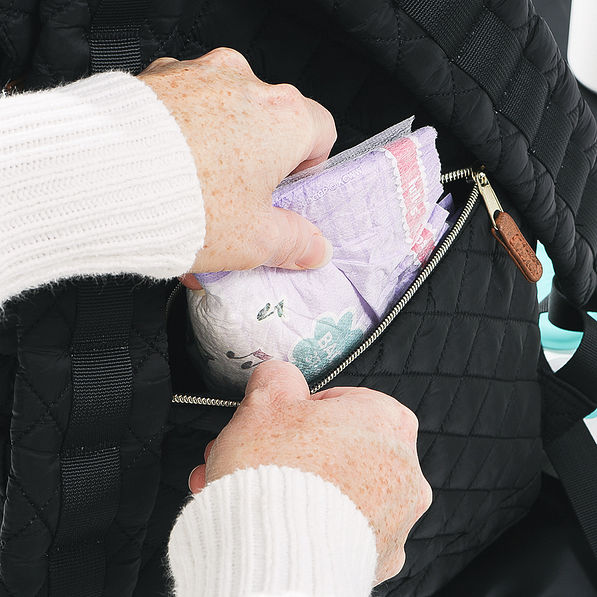 personalized diaper bag back pocket