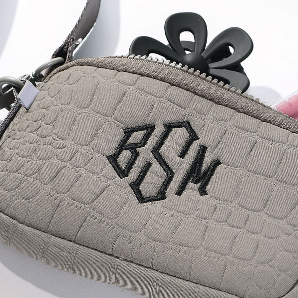 close up of textured phone crossbody