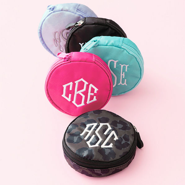 Monogrammed Travel Jewelry Case