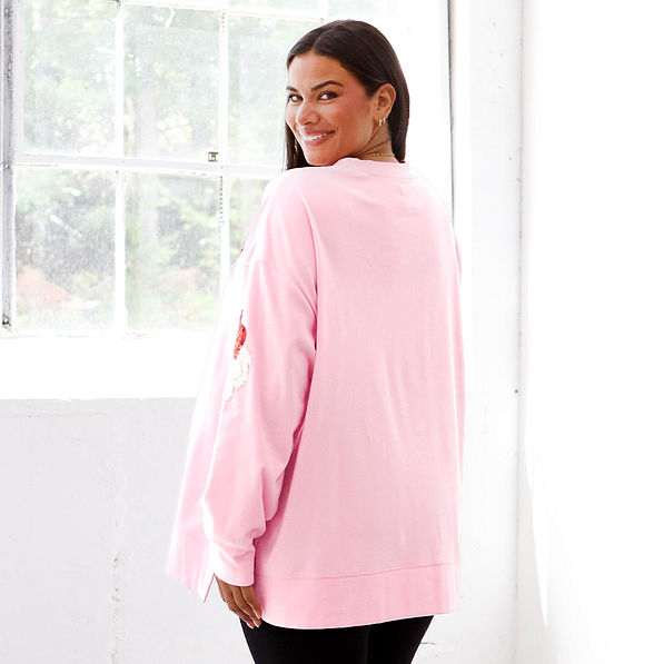 christmas sweatshirt on julia ann