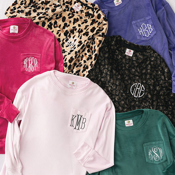 group softspun sweatshirts with light pink