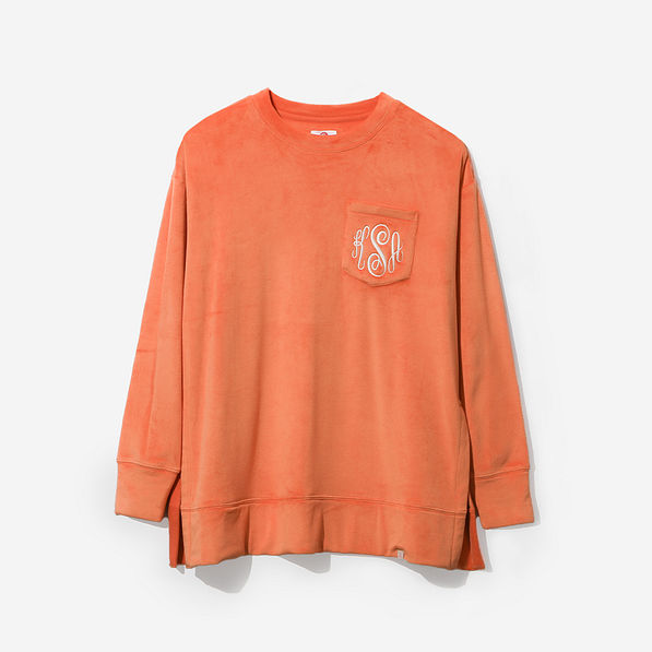 Monogrammed Softspun Sweatshirt in Pumpkin - new 2024