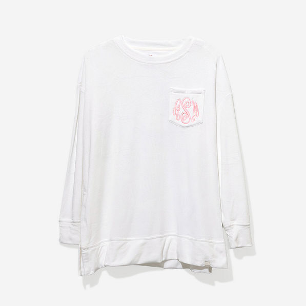 Monogrammed Softspun Sweatshirt in White
