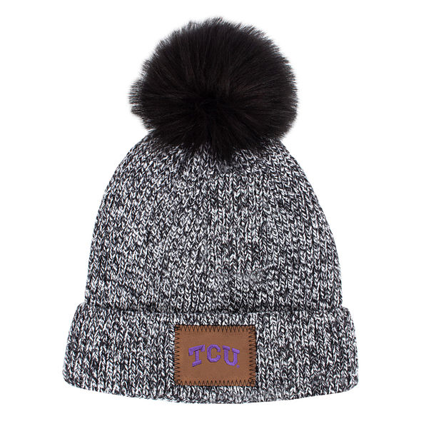 tcu horned frogs beanie in charcoal