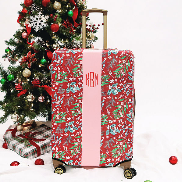 Haiti Afro Christmas Personalized Luggage Cover Festive Vibes LT7