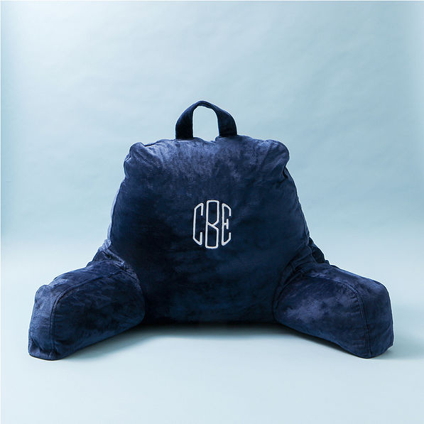 Monogrammed Lounge Pillow Cover in Navy