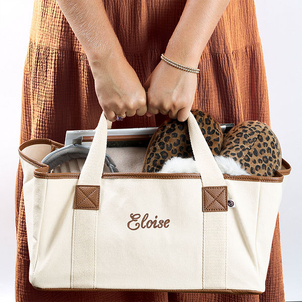 Stair Basket with name in hands