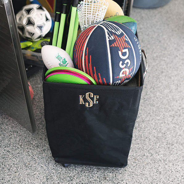 Monogrammed Collapsible Rolling Cart