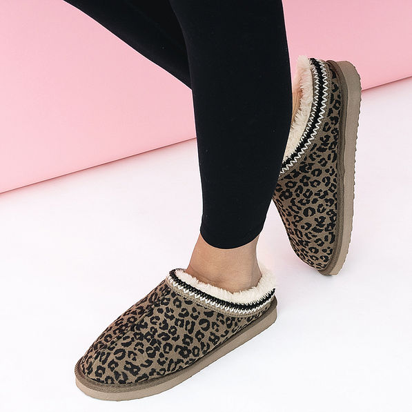 girl with leopard print moccasins