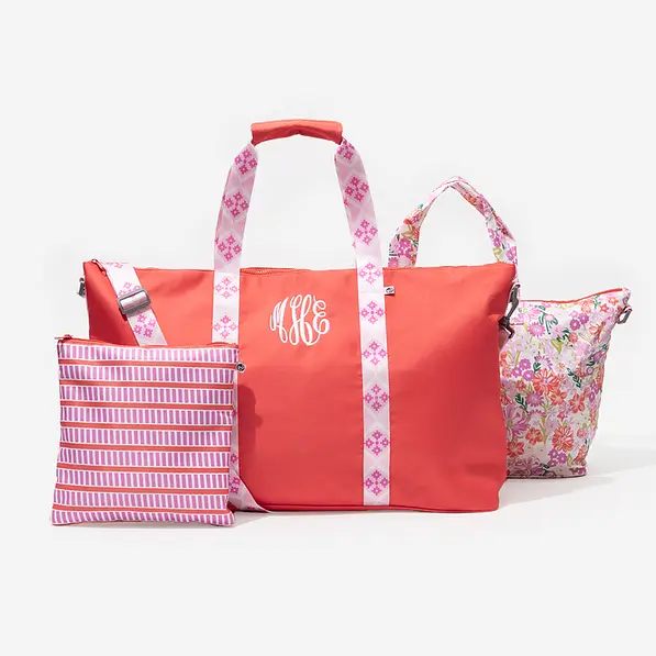 Monogrammed Travel Bag Set