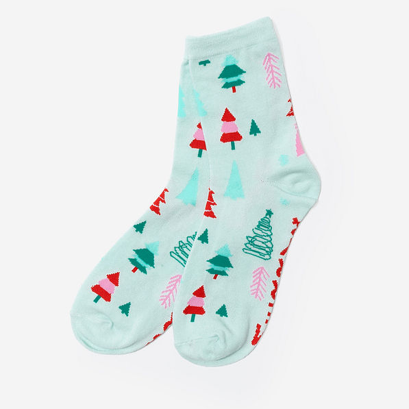christmas socks in mint wonderland