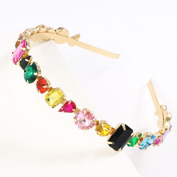 multi colored gold headband
