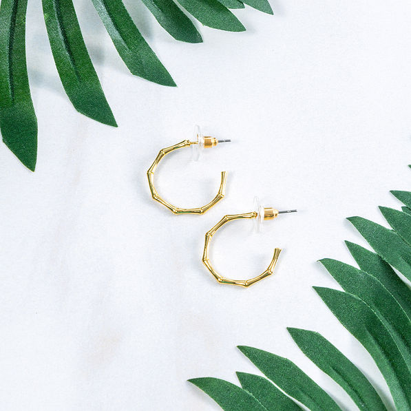bamboo hoops with greenery