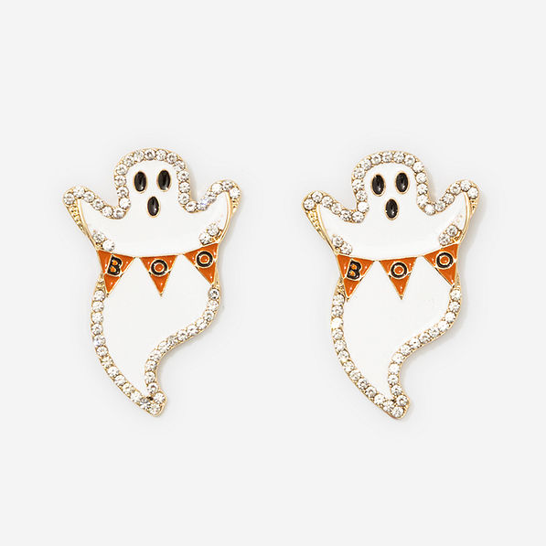 Ghost Earrings in White