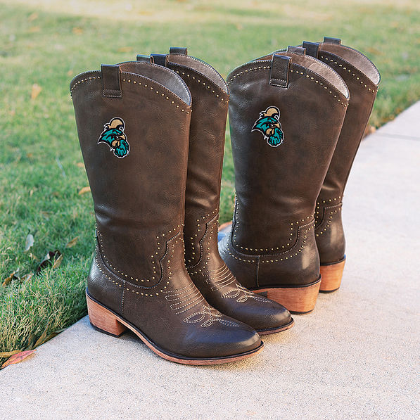 Coastal Carolina Cowboy Boots on Pavement