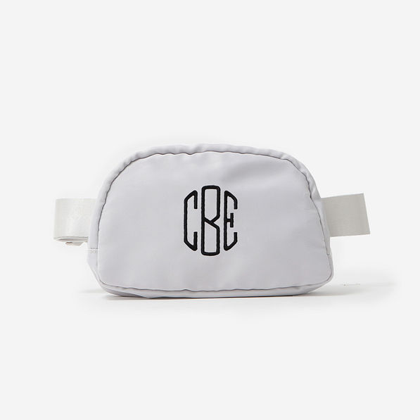 Monogrammed Belt Bag in Silver