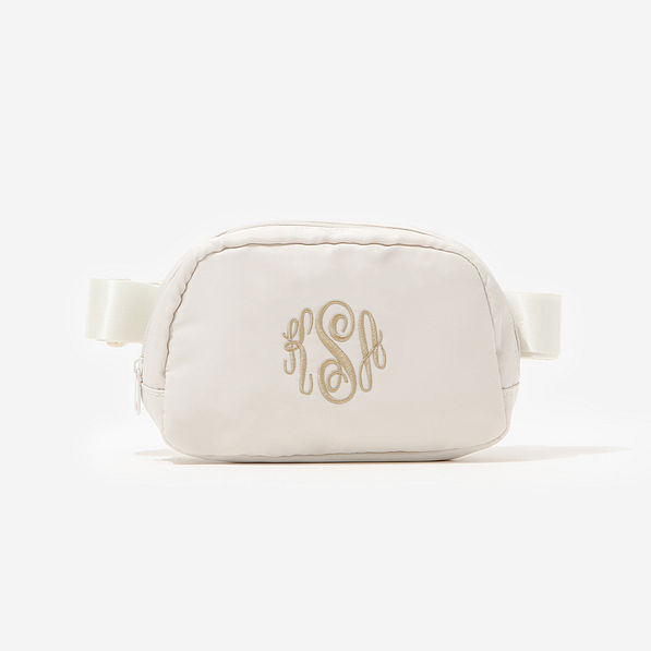 Monogrammed Belt Bag in Champagne