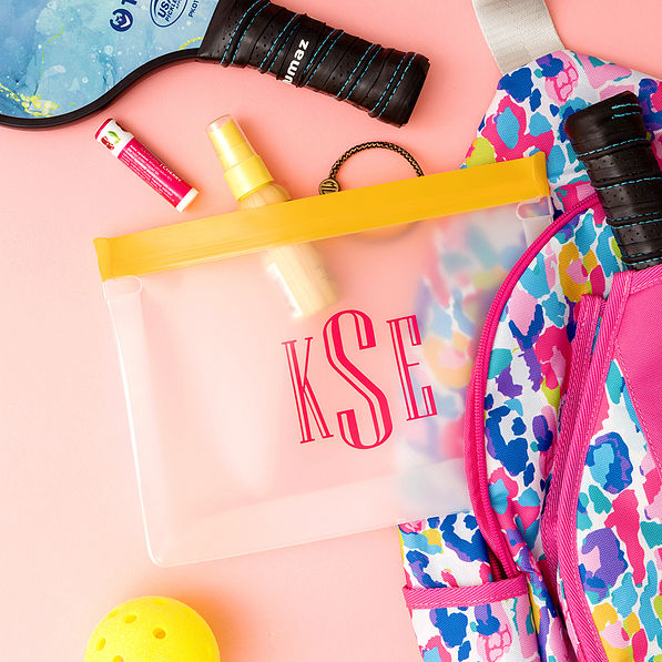 orange airtight dry bag with pickleball bag