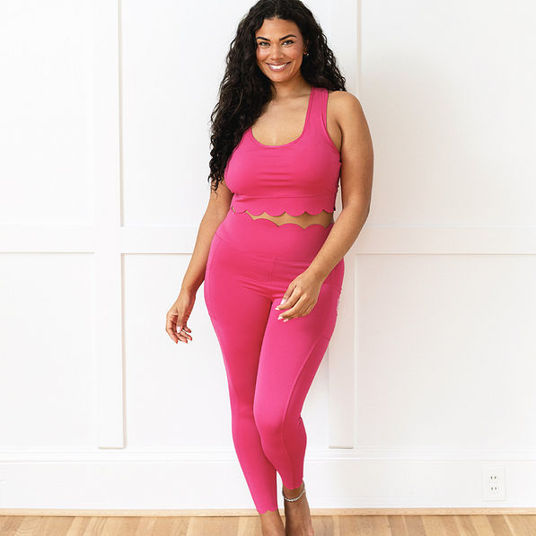 hot pink leggings on julia ann