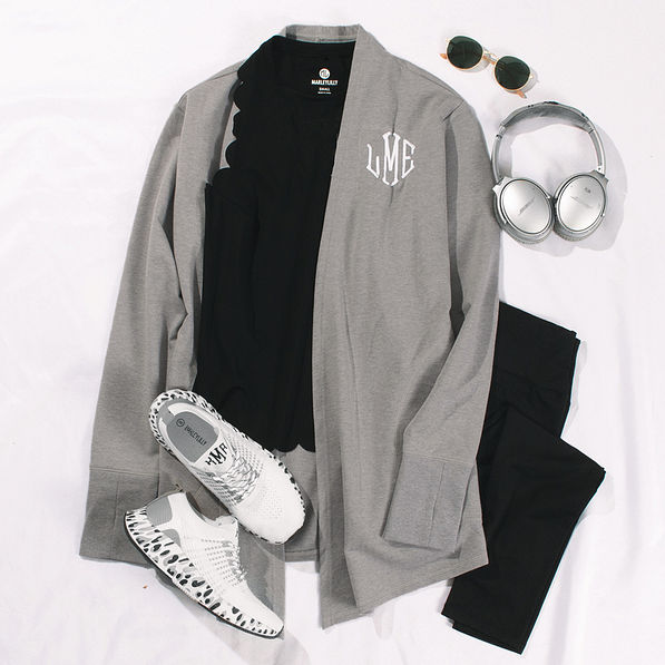 gray cardigan ootd