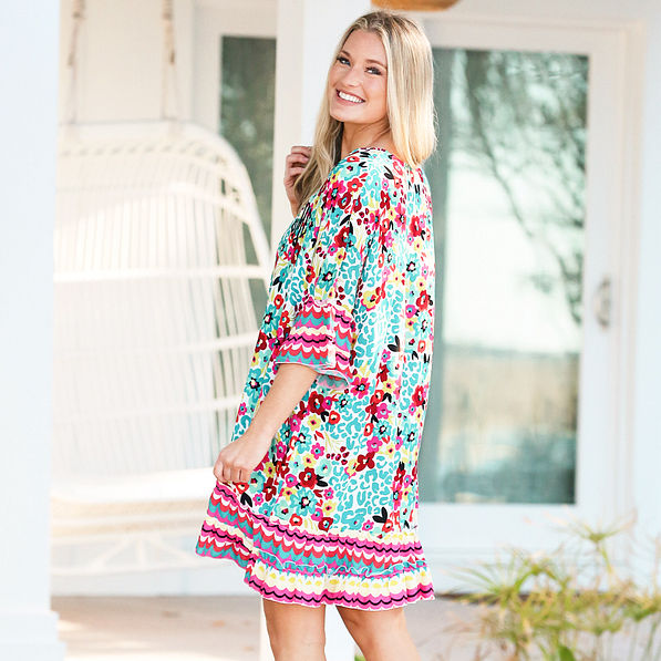 wild blooms swim cover up back view