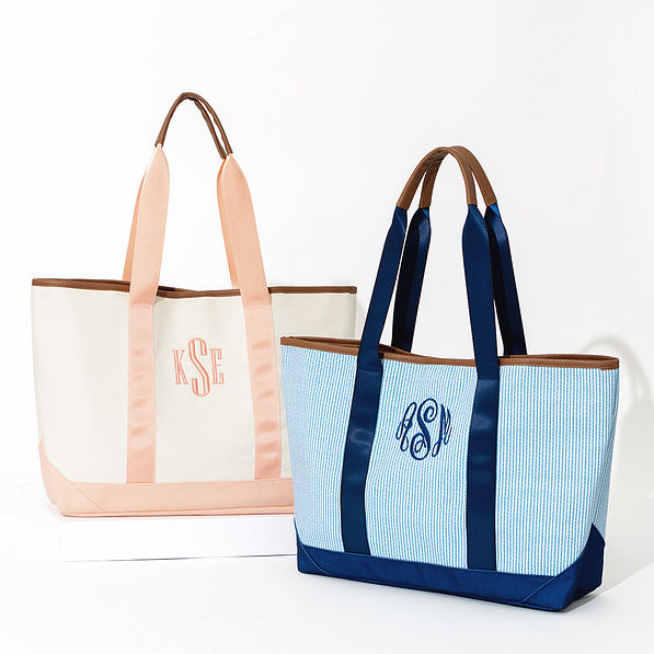 Monogrammed Boat Tote