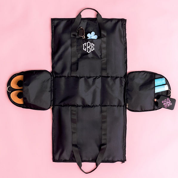 monogrammed convertible weekend bag unfolded